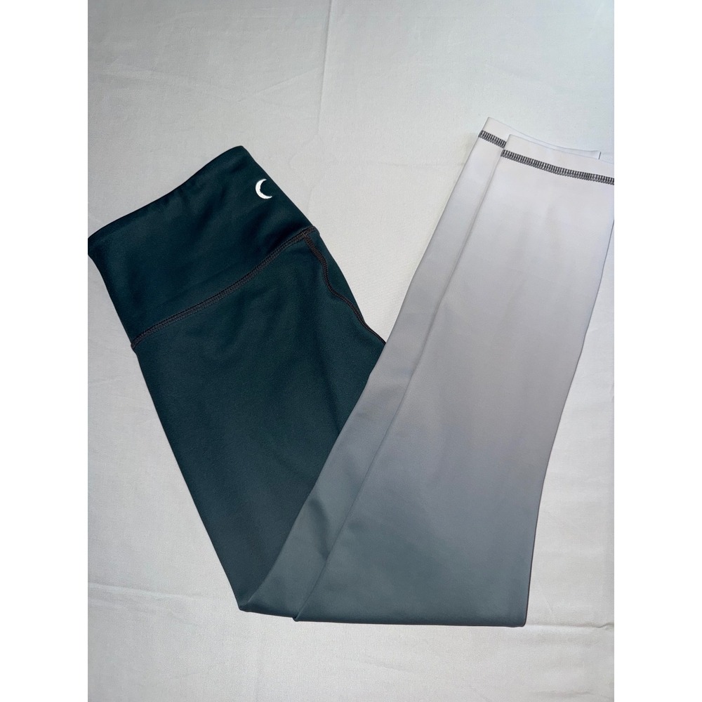 Zyia Active Womens Ombre Gradient Leggings Teal White High Rise Small Yoga Gym
